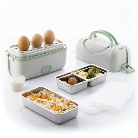 3-in-1 electric steamer lunch box with recipes beneam innovagoods|Beneam e3 in 1 electric steamer and lunchbox .